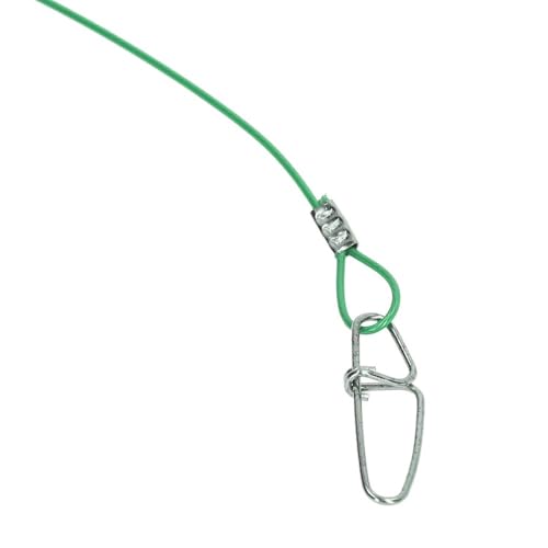 Set de 30 líderes de pesca en acero al carbono de 140LB, 50 cm miniatura 6