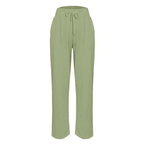 Women's High Waisted Straight Leg Pants Stretchy Business Casual Beach Pants Plus Size Work Trousers with Pockets4