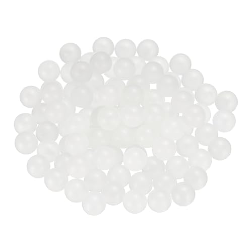uxcell 200pcs PP Plastic Bearing Balls 11/32" Solid Plastic Balls, G2 Precision Bearing Ball Frosted Surface, White