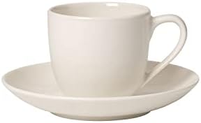 Villeroy & Boch For Me Espresso Cup Set for 2, 4 Pieces, Premium Porcelain, White