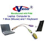 3 PCS Notebook PS/2 Keyboard, Mouse Splitter Cable, 6 Ft