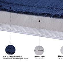 Gray Memory Foam Toilet Bathroom Mat, Soft and Comfortable U-Shaped, Thick Water Absorption Non-Slip and Machine Wash and Easier to Dry for Bath Commode 20 X 24 Inches Contour Rug (Grey)