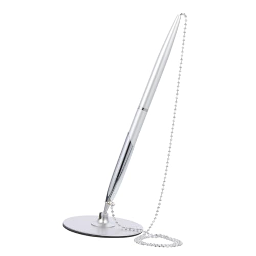 EXAOMBLE 多機能転式サインペン デスク固定スタンド付き 書きやすい滑り止めグリップ 快適な握り心地 オフィス 銀行 ホテル用ビジネス署名ペ