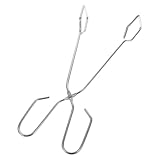 TOKIDNY Grillzange Mittelgroß aus Robustem Edelstahl Hitzebeständig und Anti verbrühend Multifunktional für Bbq Buffet und Küchenservice zum Wenden und Servieren von Fleisch und Snacks