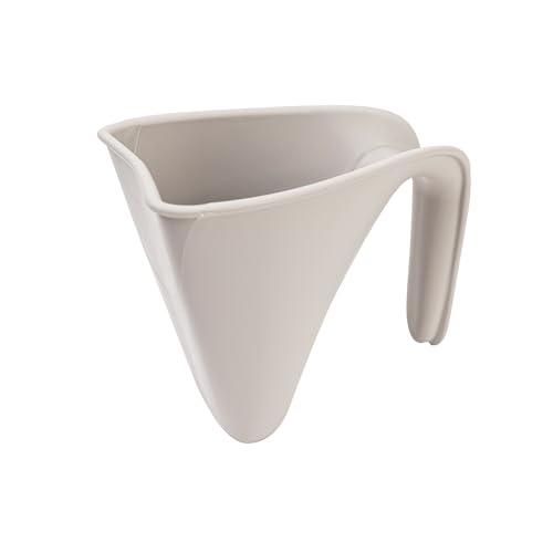 Shnuggle Bath Rinse Cup | Baby Bath & Newborn Essentials | No Tears Shampoo Rinser Jug & Hair Wash Cup | Baby Shampoo & Toddler Bath Time Must Have | Soft Rim & Easy Grip Handle | Taupe