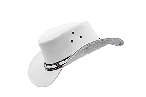 Image of HADZAM Showerproof Outback hat Also Worn as Leather Cowboy hat, Australian Hats for Men & Women