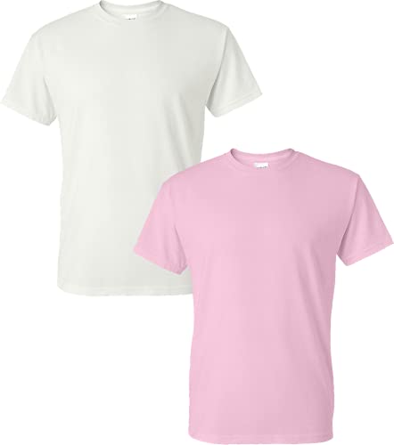 T-shirt 50/50 G800 anti-froissement et respirant blanc rose