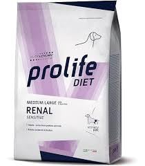 Prolife Renal Perro Medium/Large Adult 2 kg, alimento dietético para perros adultos de talla media/grande con insuficiencia renal, sabor cerdo.