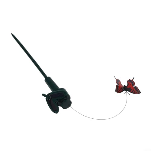 Entgoinggo Solar Schmetterling und Vogel Gartenstecker realistisches Flattern für den Außenbereich, Hofdekoration, mit ABS-Material, Dual-Power über Sonnenlicht oder AAA-Batterie, für Rasenlandschaft