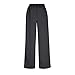 Women's Wide Leg Dress Pants Stretch High Waisted Work Pants Business Solid Casual Fashion Slacks with Pockets Dark Gray L