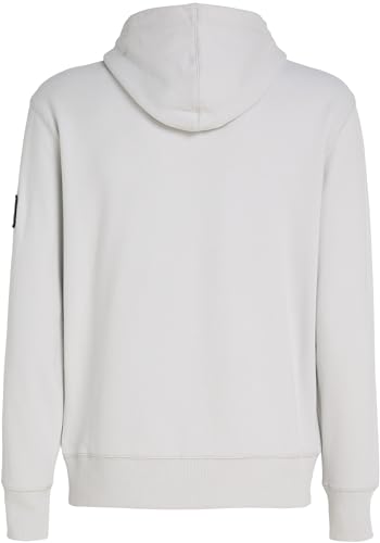 Calvin Klein Herren Hoodie Badge mit Kapuze, Grau (Lunar Rock) ,XS 5