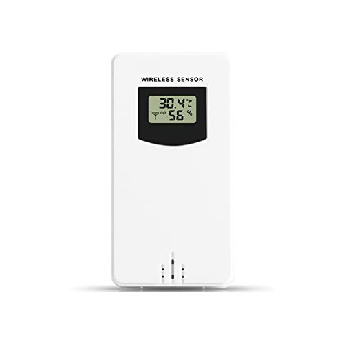 Medidor Digital de Humedad y Temperatura, Higrómetro con Sensor Inalámbrico, Termómetro Electrónico de 433,92 MHz Utilizado para la Estación Meteorológica de FanJu