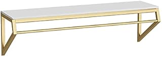 FURVOKIA Modern Simple Men's and Women's Clothing Store Heavy Duty Metal Gold Display Stand,Wall-Mounted Garment Rack,Clothes Rail,Bathroom Hanging Towel Rack (Gold Square Tube, B)