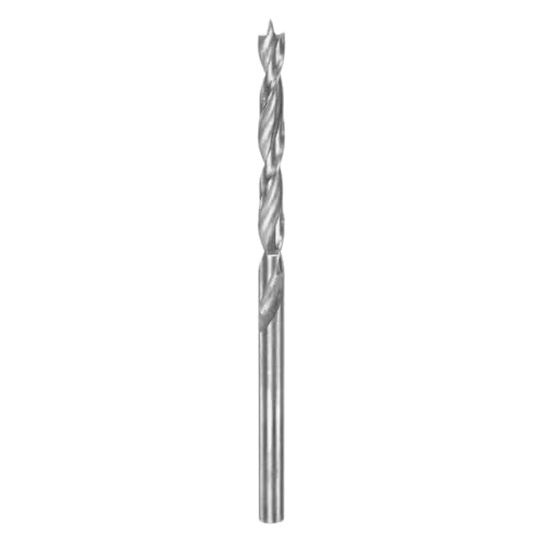 HARFINGTON Brad Point Drill Bit 3.5mm(9/64) Dia Straight Round Shank Drill Metric Brad Point Spiral Twist Drill Bits for Carpenter Woodworking Plastic Rubber