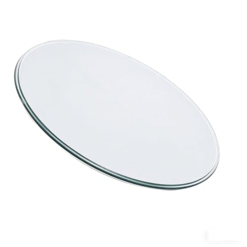 Plateau en verre trempé rond 55cm transparent poli