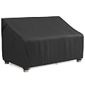 MR. COVER 2-Seater Patio Loveseat Cover, Patio Furniture Covers Waterproof for Sofa, Heavy Duty Outdoor Couch Covers with Air Vent and Handles, Durable Anti UV and Fits up to 60"W x 35"D x 35"H, Black