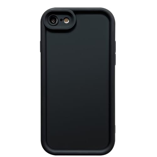 Image of Puxicu Slim Case for iPhone SE 3rd 2022 / 2nd 2020, Enhanced Camera Protection, Shockproof Skin-Friendly Touch Soft Case Cover for iPhone 7 /8 Phone 4.7 inch, Black