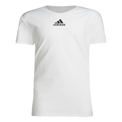 adidas Youth Pregame Blank-Logo Short Sleeve Tee L White - Main Image