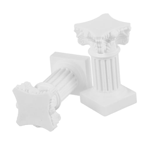 Cabilock 2pcs Nordic Roman Column Candle Holder Decorative Pillar Candlestick for Home Decor Table Centerpiece and Wedding Reception Elegant Design