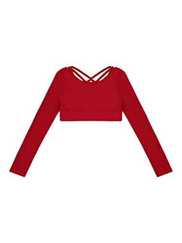 Kids Girls Ballet Dance Cardigan Knit Wrap Top Warm-up Crop Top Coat Gym Outerwear V Neck Bolero Shrug Sweater3
