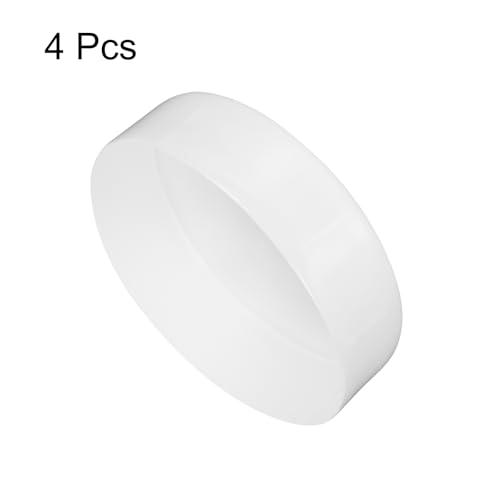 Image of uxcell 4pcs Rubber End Caps 7 1 /16 inch(180mm) ID Vinyl Round End Cap Cover Screw Thread Protectors White, 50mm Height