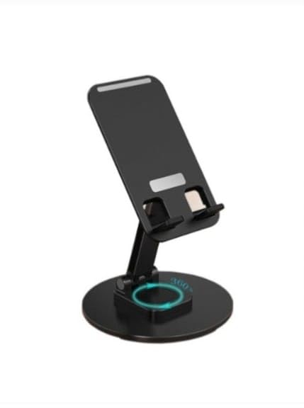 Rangoli creations Mobile Stand for Table 360 Rotate Height Adjustable Phone Stand Desktop Mobile Phone Holder Stand Mobile Stand for Video Recording, Online Classes (Black) (B0DGG8XSK2) Amazon Price History, Amazon Price Tracker