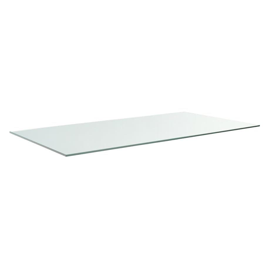Plateau rectangulaire 130 x 60 cm en Verre trempé Transparent épaisseur 1 cm - Dessus de Table résistant pour Consoles Bureaux et Meubles