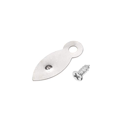 Image of uxcell Frame Turn Button, 4 /5 inch Metal Flat with Screws for Hanging Pictures, Photos, Drawings and Posters, 50 Pcs (Silver Tone)
