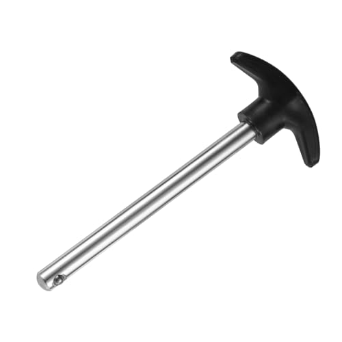 NQEUEPN Crescent-Shaped Weight Stack Pin Pin Tensile 3/8 Inch Diameter 4.4 Inch Locking Space Heavy-Duty Gym Pin Weight Plate Pin for Home Gym Exercise Machine Accessories Black Silver