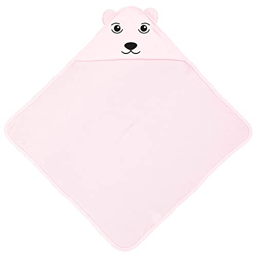 Image of Aiden's Corner Cute Adorable Baby Animal Polar Bear Hooded Bath Towels with Ears (Pink)