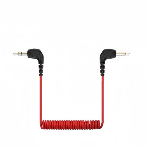 Cable para micrófono 3.5mm TRS macho a macho enrollado miniatura 1