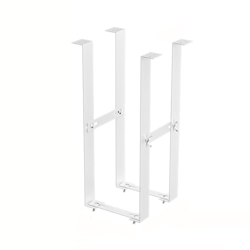 Soporte para CPU ajustable de acero para montaje bajo escritorio o pared, ancho 19-25 cm, color blanco miniatura 1