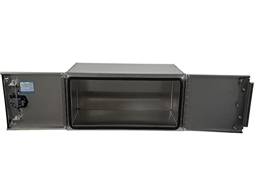 Image of Buyers Products 1705425 Silver Pro Series Smooth Aluminum Underbody Truck Box with Barn Door, 18x24x48 Inch, Durable Vehicle Tool Box For Storage and Organization