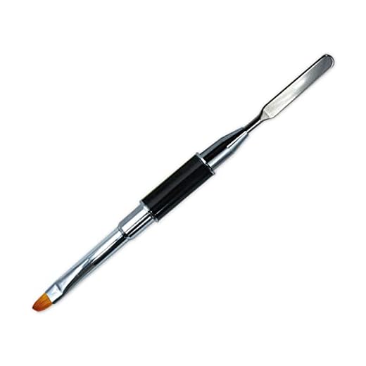 Pincel com Espátula Ponta Dupla 2 em 1 para Unhas de Gel Polygel