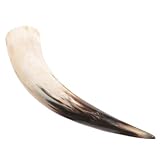 VALICLUD Retro Westernhorn Vase aus Echtem Gelbem Stierhorn Handgefertigte Rustikale Wanddekoration...