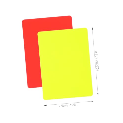 Set de 10 tarjetas de árbitro de fútbol BESPORTBLE PVC miniatura 2