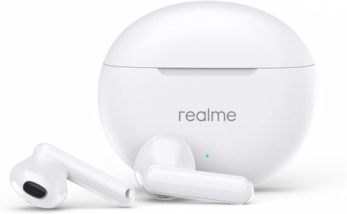 Image of realme Buds T01 Truly Wireless in-Ear Earbuds with AI ENC for Calls, 13mm Dynamic Bass Driver, Upto 28Hrs Battery,88mm Latency,Bluetooth V5.4 & Google Fast Pair (White)