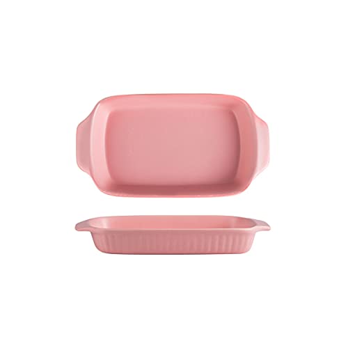 Juego de Platos de cerámica para Hornear, cacerolas rectangulares, Platos de cerámica para Hornear (Verdes)