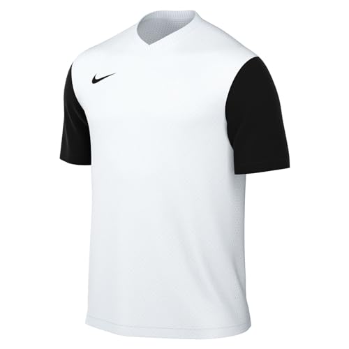 NIKE Mens Jersey M NK DF Tiempo Prem II JSY SS, White/Black/Black, DH8035-100, M