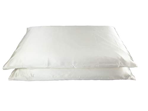 Jasmine Silk Pair of 100% 19 Momme Charmeuse Silk Pillowcases (IVORY) 50...