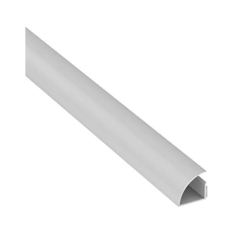 D-Line Quadrant CableTraC, Quarter Round Cable Tidy Solution, Cable Management for Corners, Popular Floor Trim Alternative - 22mm (W) x 22mm (H) x 1-Meter (L) - White, Quadrant (22x22mm), 1MCT2222W Cover