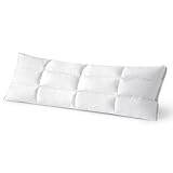 MIULEE Feather and Down Alternative Body Pillow for Adults,Firm Fluffy Full Long Body Pillow for Side Sleeper,Suit for Head/Back/Neck/Stomach 20x54 Inch White