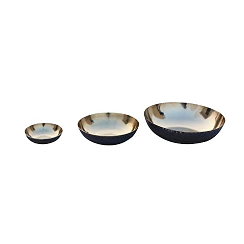 De Kulture Ayurveda Pure Kansa Bronze Nested Bowls Set Of 3 For Biryani, Ramen, Noodle, Macaroni, Spaghetti And Pasta, Ideal For Serving & Dining Table Decoration #TOP5