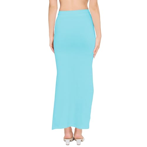 Image of DESI GIRL Cotton Lycra Stretchable Saree Shapewear Petticoat with Drawstring for Women | Fishcut Saree Petticoat with Side Slit for Easy Movement | Saree Shaper | Long inskirt