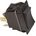CARLING TECHNOLOGIES TIGK50-6S-BL-NBL SWITCH, ROCKER, DPST, 15A, 250V, BLACK (1 piece)