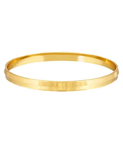 Image of Jewar mandi Bracelet Men's 2.10 Inches One Two Gram Gold Plated Kada Jewelry 7451