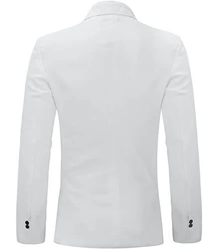 Men's Black Suit Jacket Classic Fit Peaked Lapel Double Breasted Blazer Sport Coat2