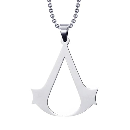Hokech Acier inoxydable Assassin Syndicate Creed Pendentif Jeu Film Anime Cosplay Collier Hommes Bijoux Enfants Cadeau