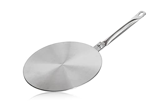 Plaque à induction – Diffuseur de chaleur en aluminium et acier inoxydable pour cuisinière à induction – Adaptateur pour poêles et ustensiles de cuisine sans induction - 24 cm de diamètre