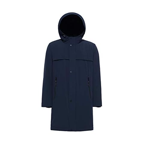 Bosideng Men's 2 in 1 Parka Style Down Jacket with Hood Blue Cover